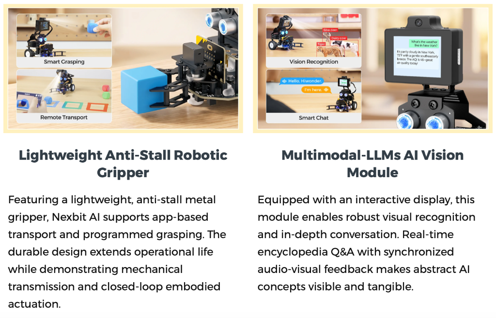 Pince Robotique Anti-Stall et Vision IA WonderCam